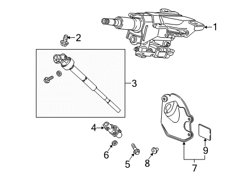 2011 Acura ZDX Steering Column & Wheel, Steering Gear & Linkage Bolt Diagram for 90169-STX-A00