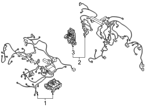 2015 Kia Soul EV Wiring Harness Wiring Assembly-Main Diagram for 91100E4020