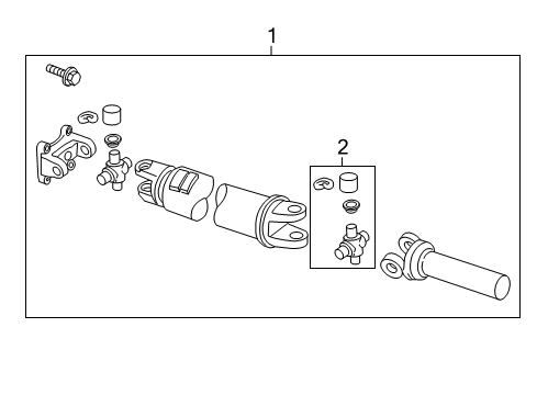 2003 Ford F-250 Super Duty Drive Shaft - Rear Drive Shaft Diagram for 5C3Z-4R602-H