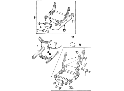 1996 BMW 850Ci Power Seats Seat Memory Switch Diagram for 61311383193