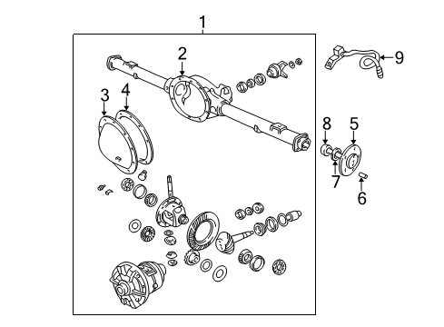 2003 Dodge Dakota Axle & Differential - Rear Line-Brake Diagram for 52113646AA