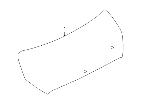 2021 Nissan Murano Glass - Lift Gate Glass Back Door Window Diagram for 90300-5AA0B