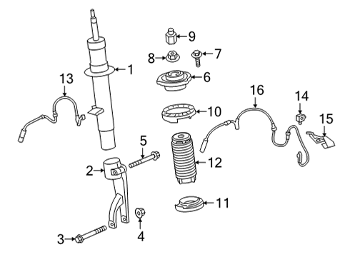 2021 BMW X5 Struts & Components - Front Adapter Cable Variable Damp.Co Diagram for 37106887537