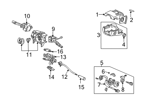 2003 Honda Pilot Gear Shift Control - AT Immobilization Assy. Diagram for 39730-S9V-A01