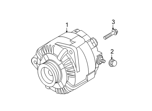 2022 Nissan Sentra Alternator GENERATOR Diagram for 23100-6LX0A