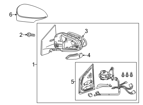 2018 Toyota Corolla iM Outside Mirrors Mirror Glass Diagram for 87961-12E90