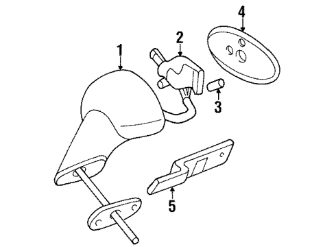 1997 Buick Riviera Mirrors Switch Asm, Outside Rear View Mirror Remote Control Diagram for 25606309