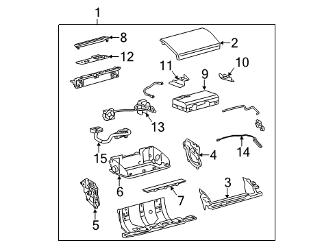 2011 Lexus CT200h Navigation System Bracket, Multi-Display Controller Diagram for 86117-76010