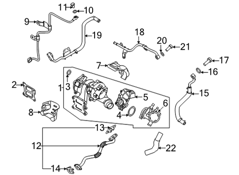 2022 Hyundai Tucson Turbocharger & Components Adaptor-Hose Diagram for 28132-N9400