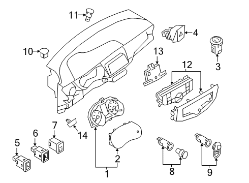 2020 Nissan Kicks Headlamps Headlamp Assembly-Passenger Side Diagram for 26010-5RL4A