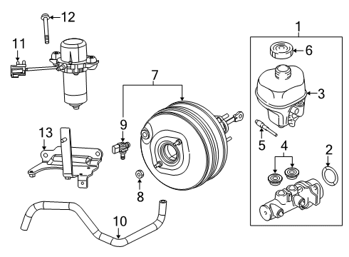 2022 Ram 1500 Hydraulic System Hose-Brake Booster Vacuum Diagram for 4581994AD