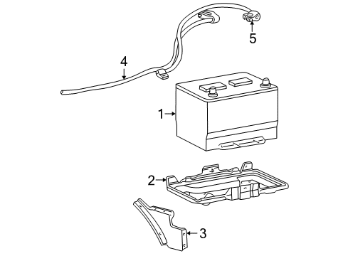1999 Ford E-150 Econoline Battery Positive Cable Diagram for XC2Z-14300-AA