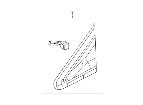 2012 Honda Civic Exterior Trim - Pillars, Rocker & Floor Garnish Assy., L. FR. Pillar Corner Diagram for 75495-TR0-A01