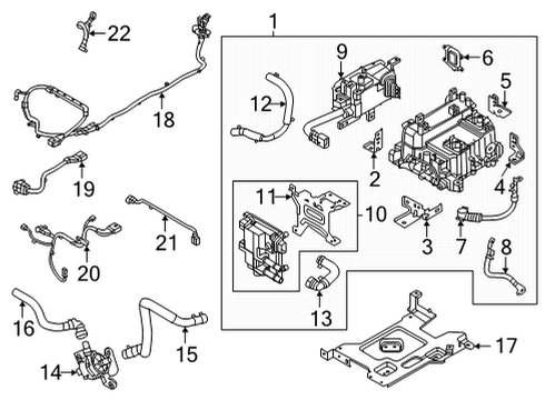 2022 Hyundai Tucson Electrical Components Bolt Assembly Diagram for 36683-3D020
