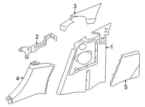 2014 BMW Z4 Interior Trim - Quarter Panels Trim Panel Lower Left Diagram for 51469129763