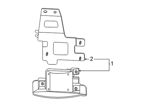 2021 Kia Seltos Lane Departure Warning Bracket, RH Diagram for 99155Q5000