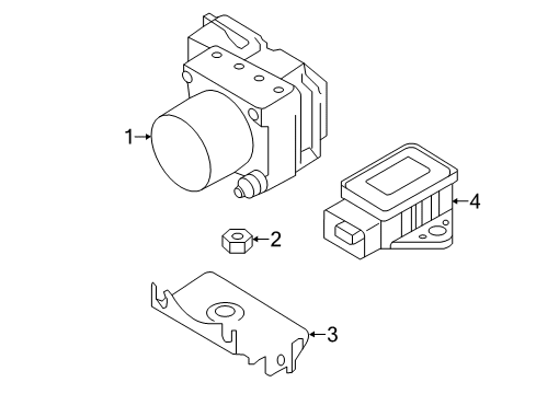 2013 Nissan NV200 ABS Components Bracket-Actuator Diagram for 47840-3LM0A