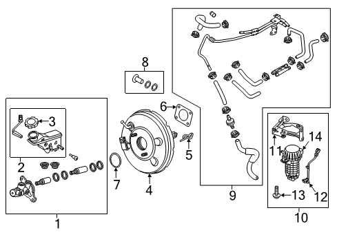 2020 Kia Sportage Hydraulic System Cylinder Assembly-Brake Diagram for 58510D9150