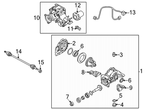 2022 Hyundai Santa Fe Axle & Differential - Rear Shaft Assembly-Drive RR, RH Diagram for 49601-P2000