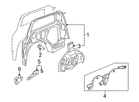 2007 Honda Odyssey Sliding Door Mount Assy., R. Power Slide Door Pulley Diagram for 72547-SHJ-A20