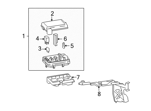 2010 Saturn Sky Electrical Components Junction Block Diagram for 20833461