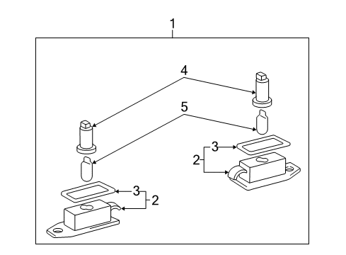 2000 Lexus ES300 License Lamps Lamp Assy, License Plate Diagram for 81270-0W010