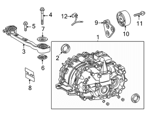 2022 Toyota Highlander Axle & Differential - Rear Mounting Bushing Diagram for 41651-0E100