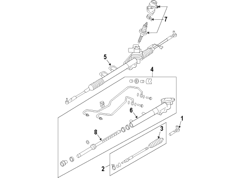 2009 Nissan GT-R P/S Pump & Hoses, Steering Gear & Linkage Oil Cooler Assy-Power Steering Diagram for 49790-JF00A