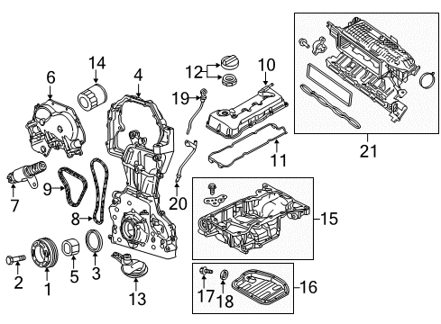 2014 Nissan Pathfinder Filters Spacer-Oil Pump Drive Diagram for 15041-3Z000