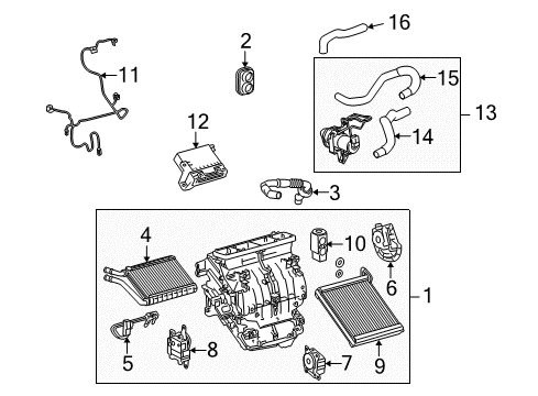 2012 Lexus HS250h Air Conditioner Hose, Water Diagram for 87245-75010