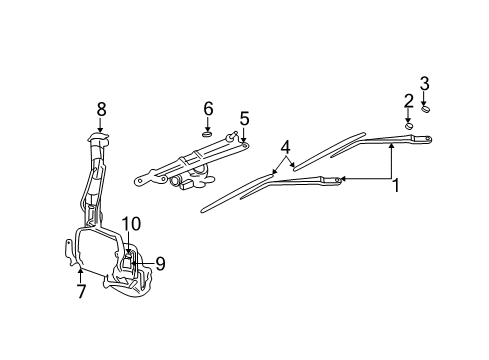 2006 Jeep Liberty Wiper & Washer Components Arm WIPER-WIPER Diagram for 5175406AA