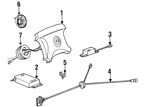 1994 BMW 850Ci Air Bag Components Sensor Mat Co-Driver'S Seat Identif. Diagram for 65778367595