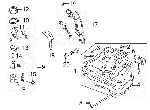 2004 Chrysler Sebring Fuel Supply Tube-Fuel Filler Diagram for 4879407AD