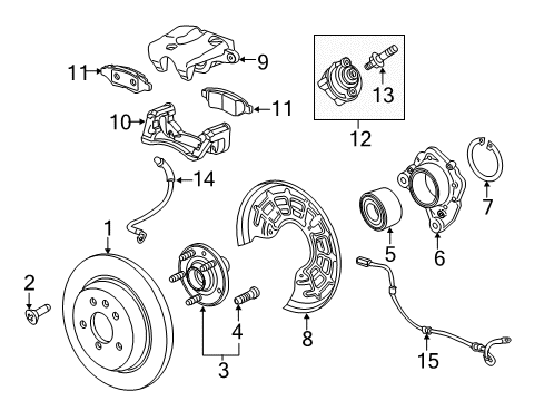 2019 Chevrolet Trax Rear Brakes Caliper Diagram for 42610830