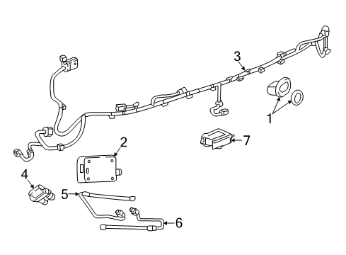 2020 Buick Enclave Parking Aid Harness Diagram for 84537225