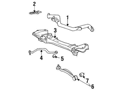 1991 BMW M5 Front Suspension Components, Lower Control Arm, Stabilizer Bar Rubber Mounting Diagram for 31122226528