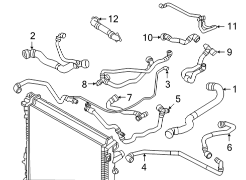 2021 BMW X5 Hoses & Lines HOSE ELECTRIC COOLANT PUMP Diagram for 17128742656