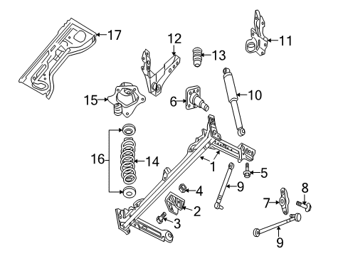 2006 Chrysler PT Cruiser Rear Suspension Rear Suspension-Spring Diagram for 4656545AC