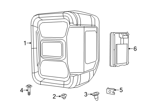 2020 Jeep Gladiator Combination Lamps Blind Spot Detection Diagram for 68416989AC