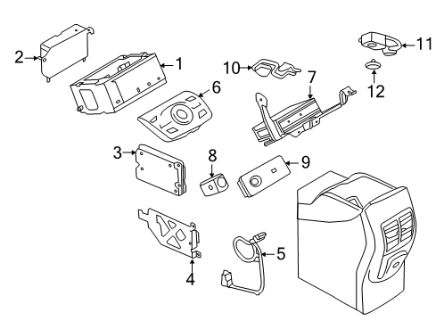 2013 Ford C-Max Sound System Cable Diagram for CJ5Z-14D202-F