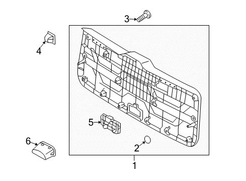 2010 Kia Soul Interior Trim - Lift Gate Panel Assembly-Tail Gate Diagram for 817502K000WK