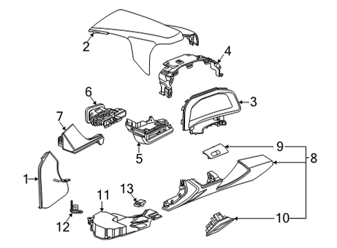 2022 Chevrolet Corvette Cluster & Switches, Instrument Panel Holder Diagram for 84781309