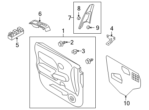 2013 Nissan Cube Front Door Plug Diagram for 80287-1FA0A