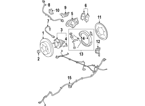 2002 Oldsmobile Silhouette Rear Brakes Hose Asm-Rear Brake Diagram for 10343494