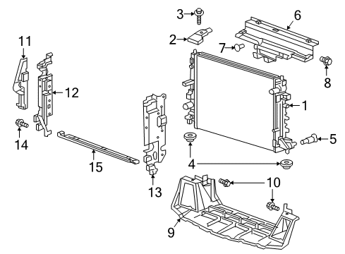 2016 Cadillac CTS Intercooler Intercooler Hose Diagram for 84127727