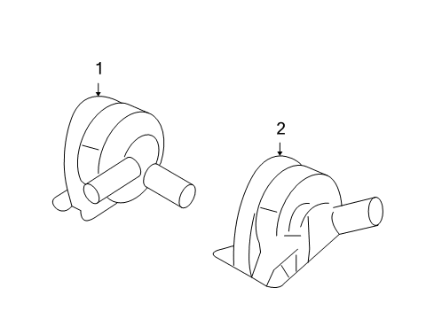2013 Acura MDX Horn Horn Assembly (Low) Diagram for 38100-STX-A02