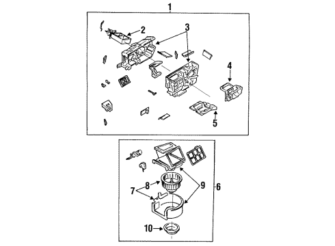 1986 Nissan Maxima Heater Components Core ASY-Heater Diagram for 27145-D0100