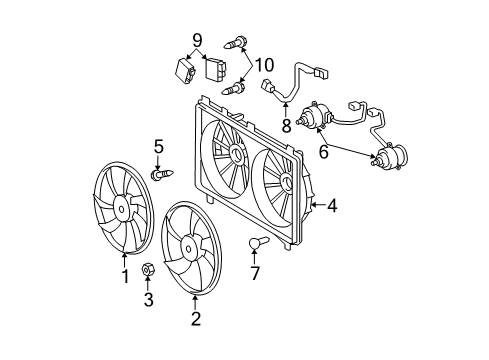 2010 Lexus IS F Cooling System, Radiator, Water Pump, Cooling Fan Wire, Cooling Fan Diagram for 16364-38020