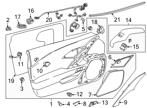 2016 Chevrolet Corvette Door & Components Window Regulator Diagram for 84216131