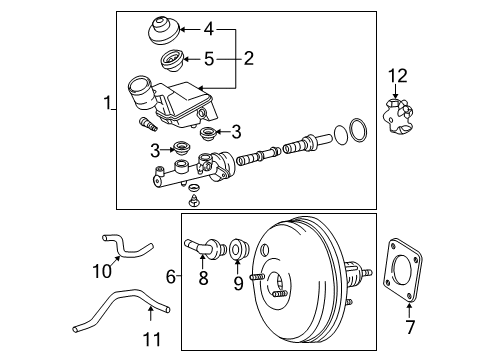 2006 Toyota Corolla Hydraulic System Overhaul Kit Diagram for 04493-02060